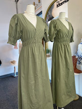 Load image into Gallery viewer, Ashlyn Vintage Olive or Black A Line Maxi Dress