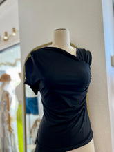 Load image into Gallery viewer, Aislinn Asymmetrical Black One Shoulder Top