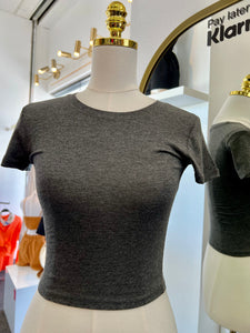 Genevieve Charcoal Basic Top