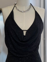 Load image into Gallery viewer, Monique Wine or Black Shimmery Open Back Mini Dress