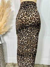 Load image into Gallery viewer, *CLEARANCE* Zoola Animal Print Ribbed Skirt with Gold Tone Front Zipper