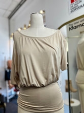 Load image into Gallery viewer, Sabrina Off Shoulder Short Sleeve Ruched Soft Stretchy Top