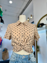 Load image into Gallery viewer, Pauly Sage, Navy, Mocha or White Polka Dots Front Twist Top