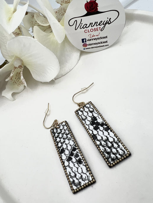 Ruby Black Animal Print Earrings