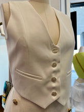 Load image into Gallery viewer, Tanya Pink, Black, and white Sleeveless V-Neck Button Down Vest