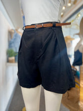 Load image into Gallery viewer, Karissa Linen Belted Black,Taupe and White Shorts