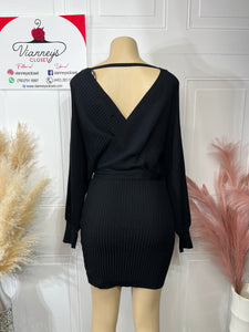 Karla Cocoa Brown Or Black Dolman Sleeve Sweater Dress