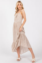 Load image into Gallery viewer, Grace Coral Pink,Ivory Floral Print Cut-Out Detail Maxi