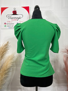 Clearance**Laylany Green Short Sleeve Flowy Top