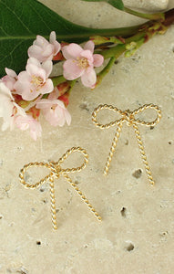 Gold Perfect Package Gold Bow Post Earrings