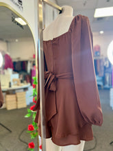 Load image into Gallery viewer, Sydney Chocolate Lace Mesh Long Sleeve Romper