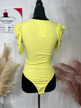 Load image into Gallery viewer, Lexi Lime Yellow Ribbed Bodysuit