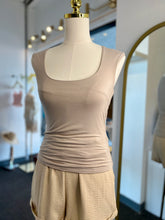 Load image into Gallery viewer, Hailey Fog, Olive, Slate Blue, Black Square Neck Wide Sholder Sleeveless Top