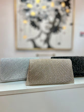 Load image into Gallery viewer, Giselle Gold, Black or Silver Sparkly Clutch