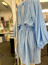 Load image into Gallery viewer, Allyson Baby Blue Puff Sleeve Mini Dress