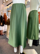 Load image into Gallery viewer, Brittney Olive or Black Satin Long Skirt