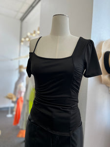 Laylany Black One Off Shoulder Top