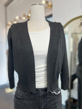 Load image into Gallery viewer, Charcoal Grey 3/4 Sleeve Open Cardigan