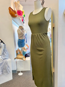 Isabella Green Olive Maxi Dress