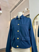 Load image into Gallery viewer, Sadie Navy Gold Button Detail Jacket
