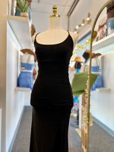 Load image into Gallery viewer, Bridgett Black Sparkly Maxi Dress Open/Crossed back