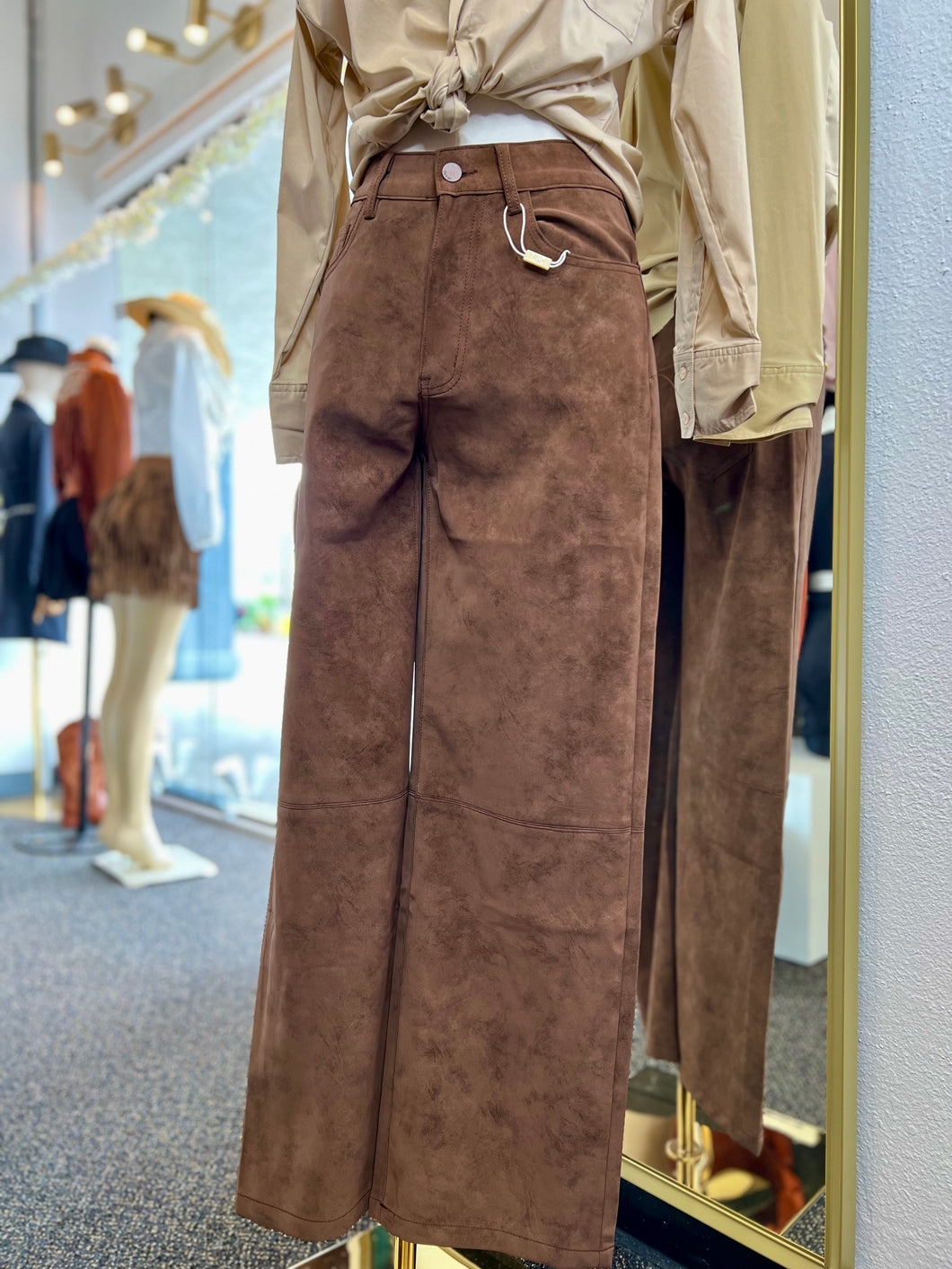 Melissa Coffee Suede Pants