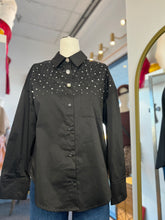 Load image into Gallery viewer, Estelle Long Sleeve Shimmery Button Up Blouse