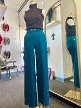 Load image into Gallery viewer, Brooke Black or Dark Teal Side Pockets Gold Charm Front Trousers