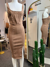 Load image into Gallery viewer, Isabella Stretchy Square Neck Denim Dress