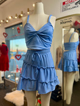 Load image into Gallery viewer, Zoe 2Piece Light Blue Flowy Skirt Set