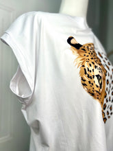 Load image into Gallery viewer, Natalie White Leopard T-Shirt