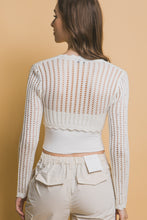 Load image into Gallery viewer, Appolonia Crotchet Long Sleeve Tie Up Cardigan