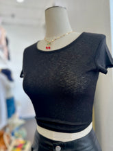 Load image into Gallery viewer, Abby White, Black or Silver Baby Tee
