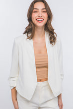 Load image into Gallery viewer, ARIA WHITE, PEACH, or BEIGE CROPPED BLAZER