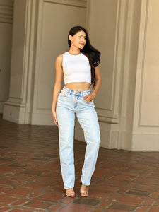 Lianna Light Wash Wide Leg Stretchy Denim