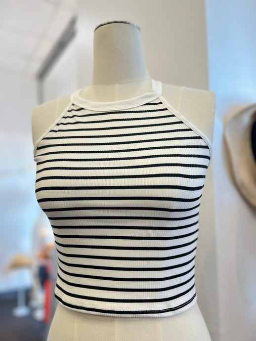 Celine Stripes Black or White Razor Tank Top