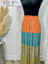 Load image into Gallery viewer, Petra Multicolor Peasant Tiered Floral Flowy Skirt