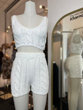 Load image into Gallery viewer, Tatiana White Cable Knit 2 Pc Shorts Set