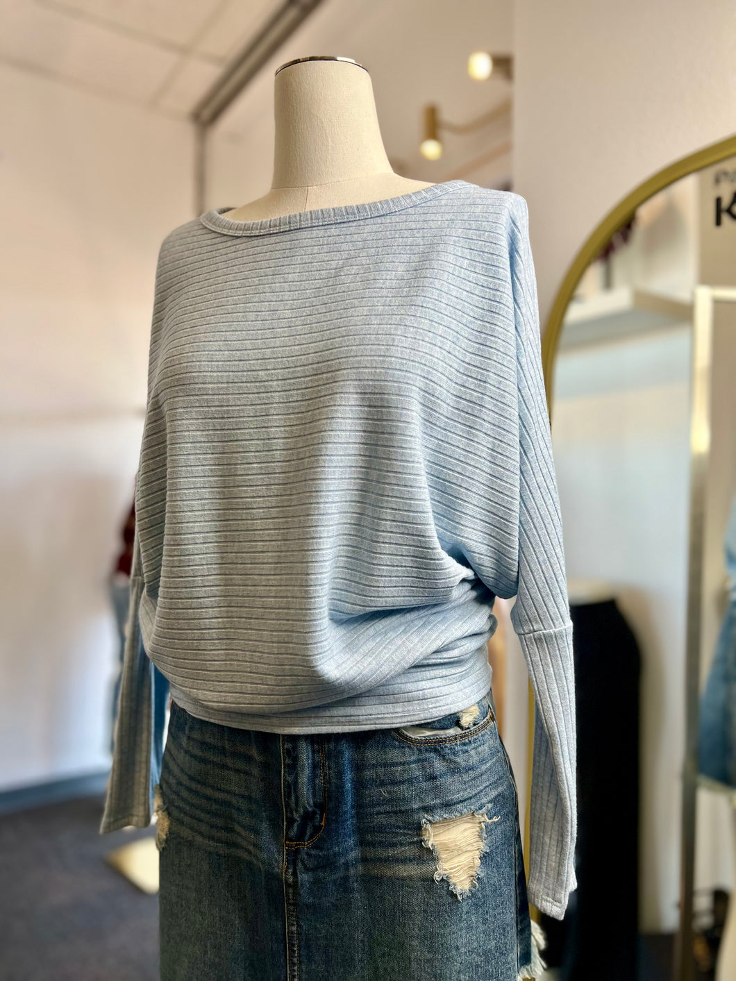 Esthella Teagan Top Round Neck 3/4 Sleeves