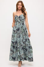 Load image into Gallery viewer, Kendra Tropical Print Flowy Maxi Halter Strap Dress