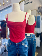 Load image into Gallery viewer, Zaria Solid Corset Stitch Top Back Zipper Closure