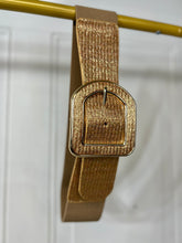 Load image into Gallery viewer, Arleth Silver and Khaki Elastic Leather Belt