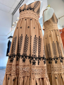 Esperanza Maxi Mustard Dress Open Back