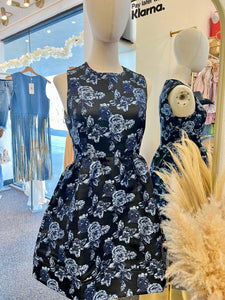 Sienna Navy Blue or White Floral Short Night Dress