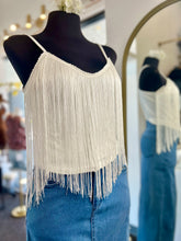 Load image into Gallery viewer, Kendra western Fringe Adjustable Strap Tank Top