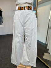 Load image into Gallery viewer, Selene Blush or White Flare Linen High Rise Pants