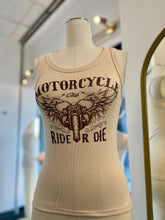 Load image into Gallery viewer, Roxy Ribbed White or Cream Round Neck Tank