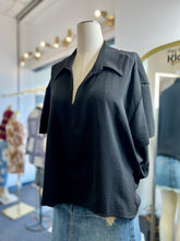 Load image into Gallery viewer, Samantha Collared V-Neck oversized Top