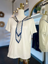 Load image into Gallery viewer, Vanessa Inspired Scarf Print Soft Stretchy Tee