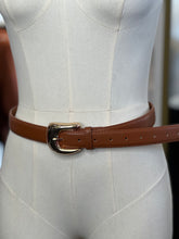 Load image into Gallery viewer, Zoe Cognac/Gold Leather Belt